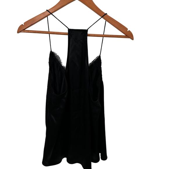 CAMI NYC Lace Trimmed 100% Silk Camisole in Black // L - Picture 11 of 11